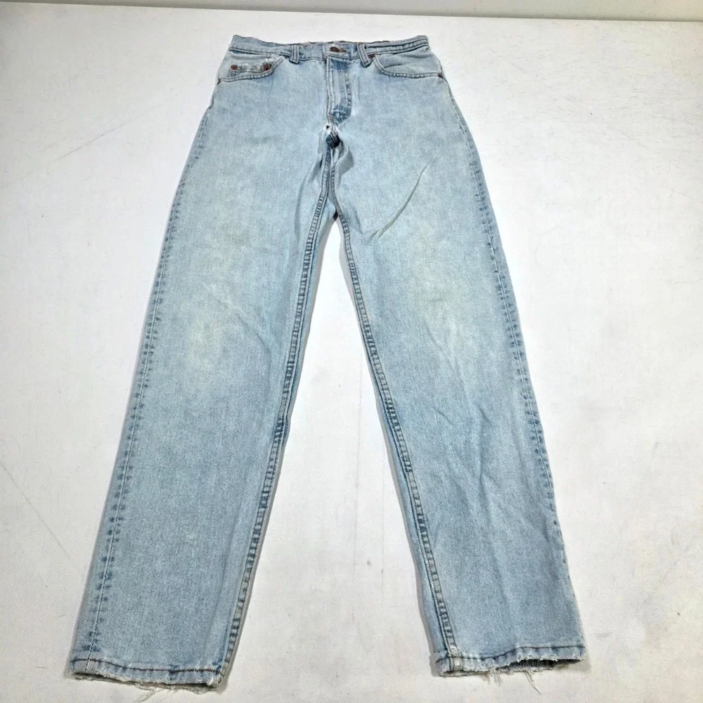 Levi's 550 Jeans Mens 29x32 Light Wash Relaxed Fit Tapered Leg Vintage Denim